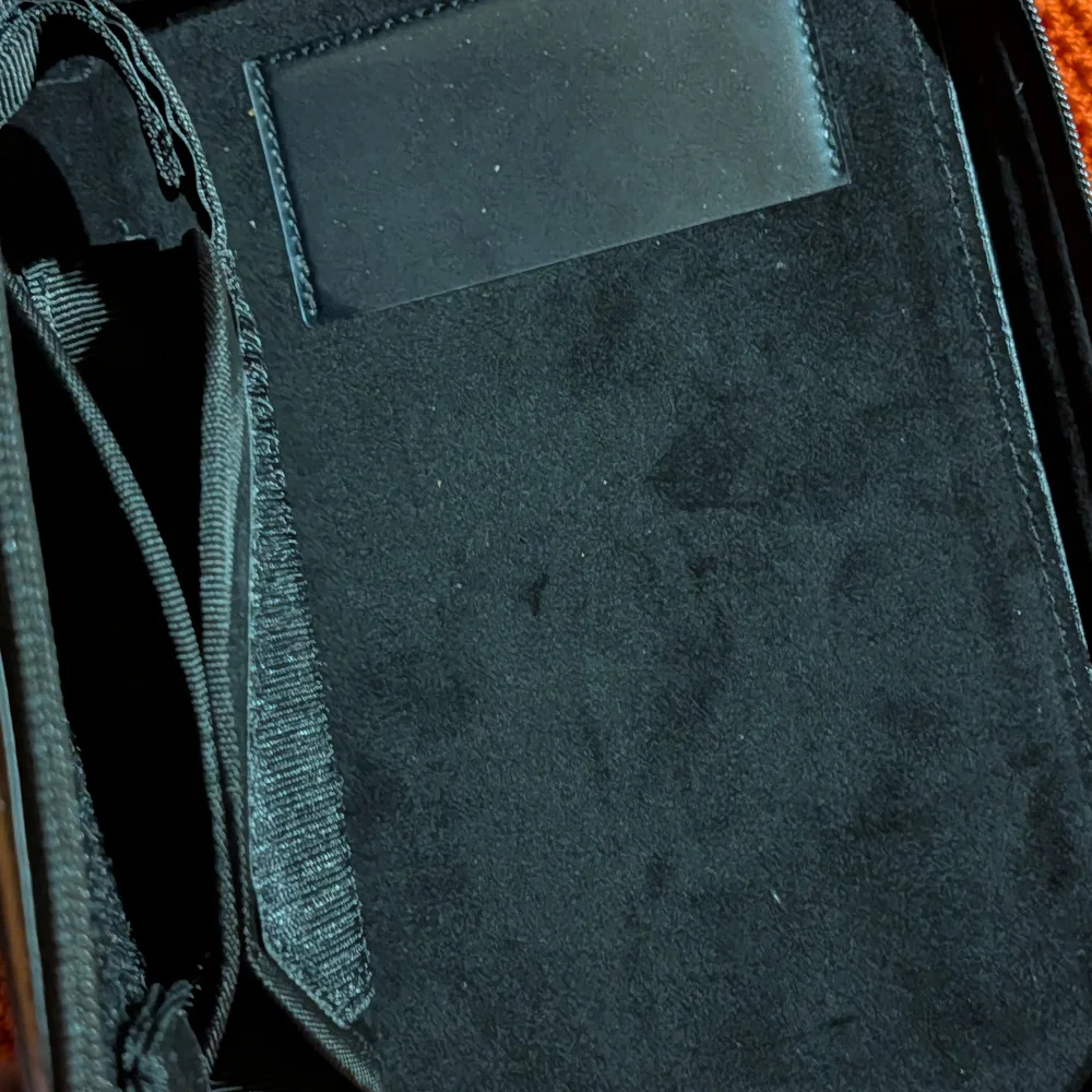 Black Faux Leather Holy Bible Cover Organizer with Cross